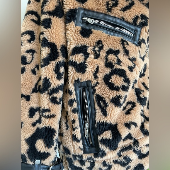 Avec Les Filles Faux Fur Moto Teddy Jacket - Picture 6 of 16